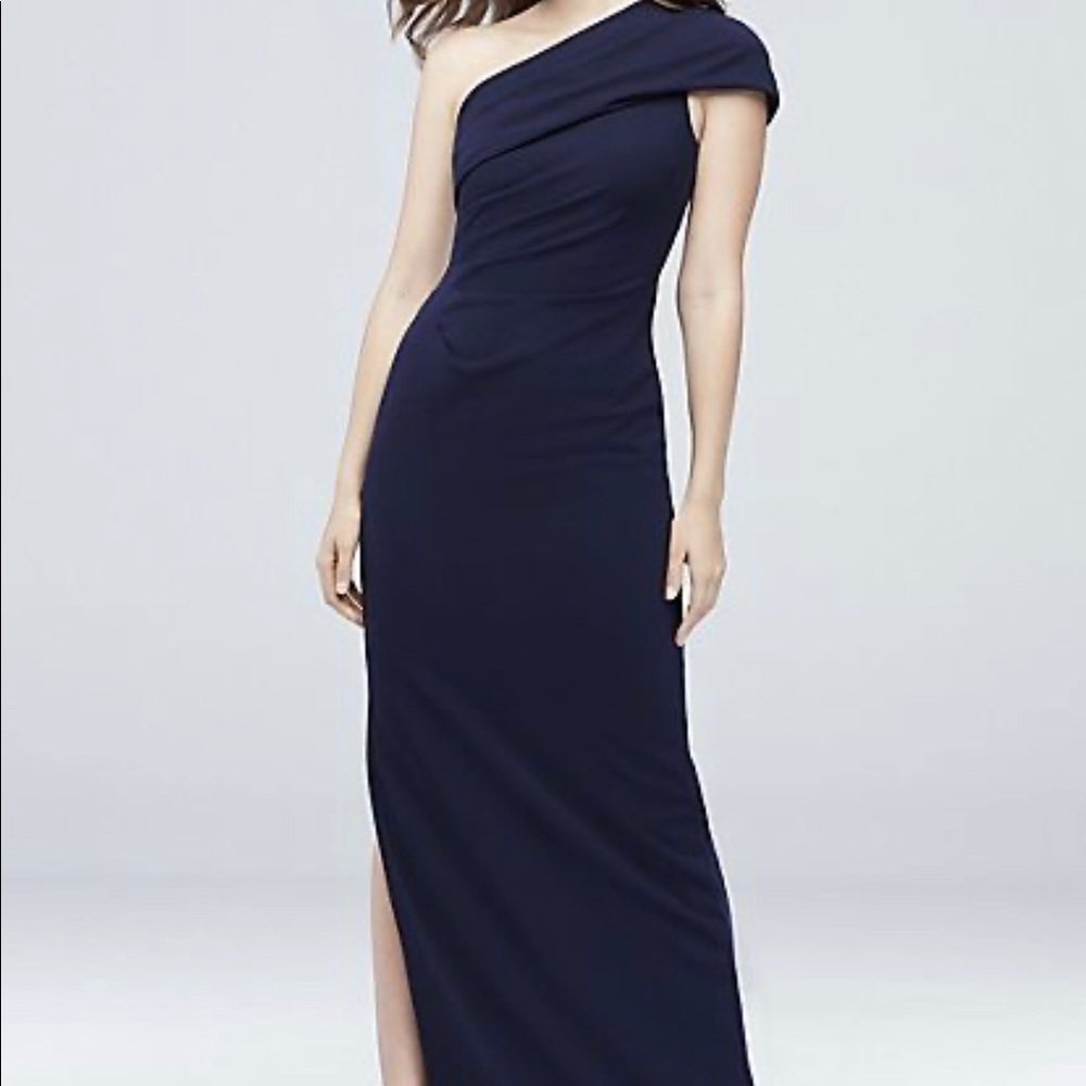 🔥Ruched One-Shoulder Stretch Crepe Bridesmaids🔥